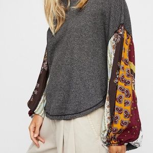 Free People We The Free Blossom Thermal Gray Size Large